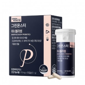 [그린몬스터] 이너블라썸 여성유산균 (170mg*30캡슐)