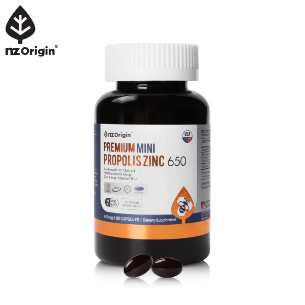 [NZ 오리진] 프리미엄 미니 프로폴리스 아연 650 (650mg*90캡슐)