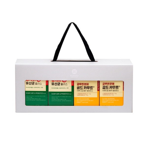 [맥널티바이오] 속과 장편하게 혈당관리 선물세트 (당케어 유산균 2입+ 카무트효소 2입)