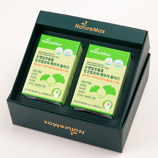 [네이처맥스] 은행잎추출물 징코빌로바 메모리 플러스 선물세트 (60정*2)